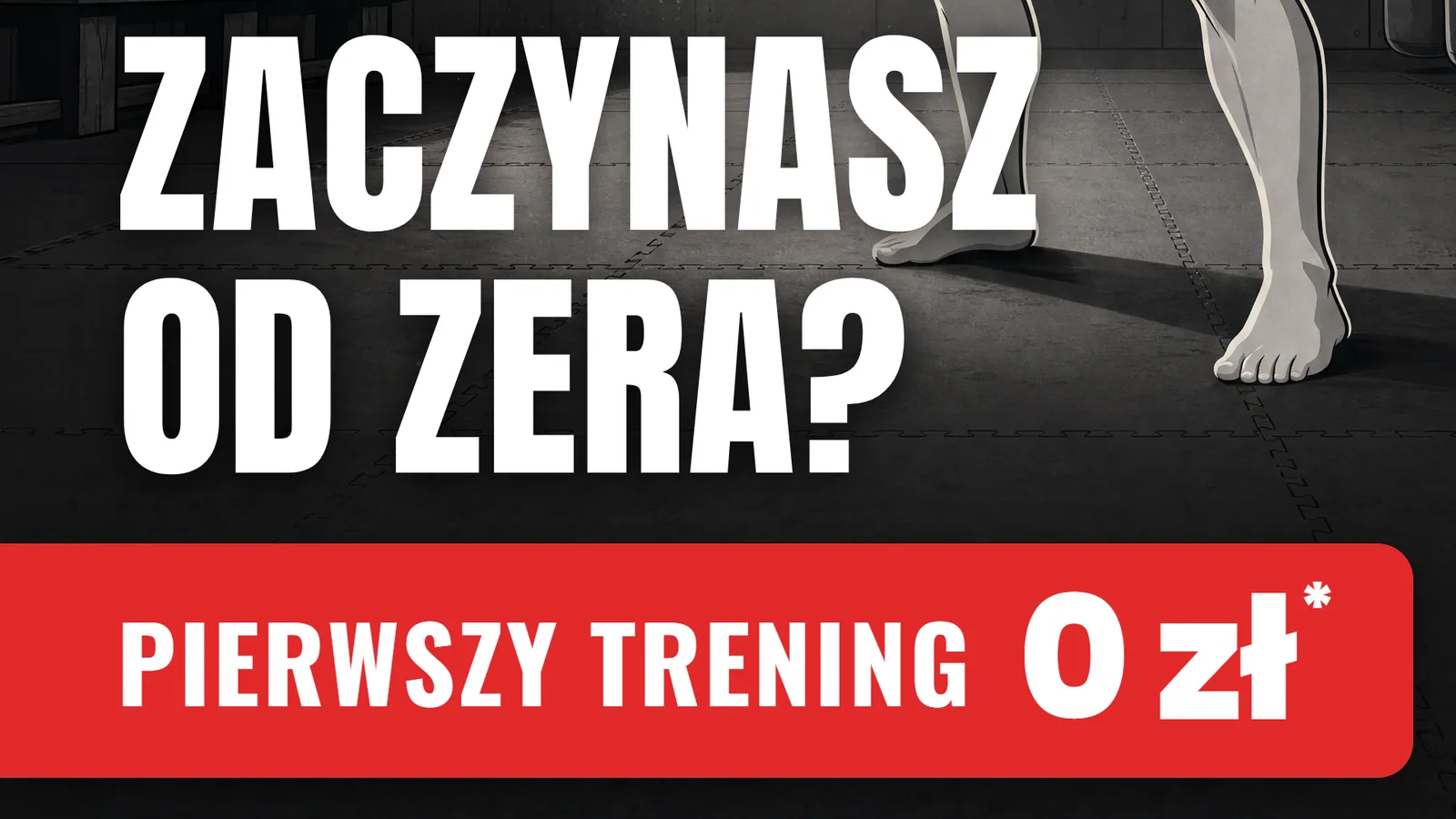 Tytuł w Antonie bezpośrednio nad paskiem oferty. Pasek wychodzi w spad z lewej krawędzi.