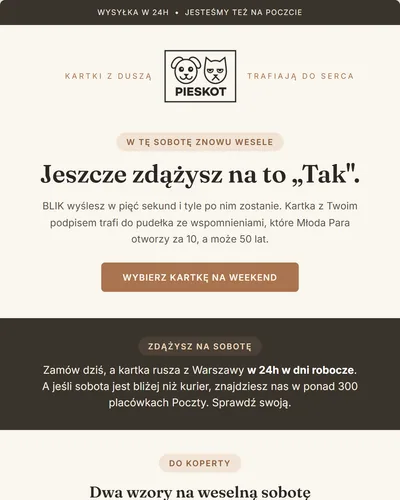 19.08.2026 · Jeszcze zdążysz na to „Tak”.